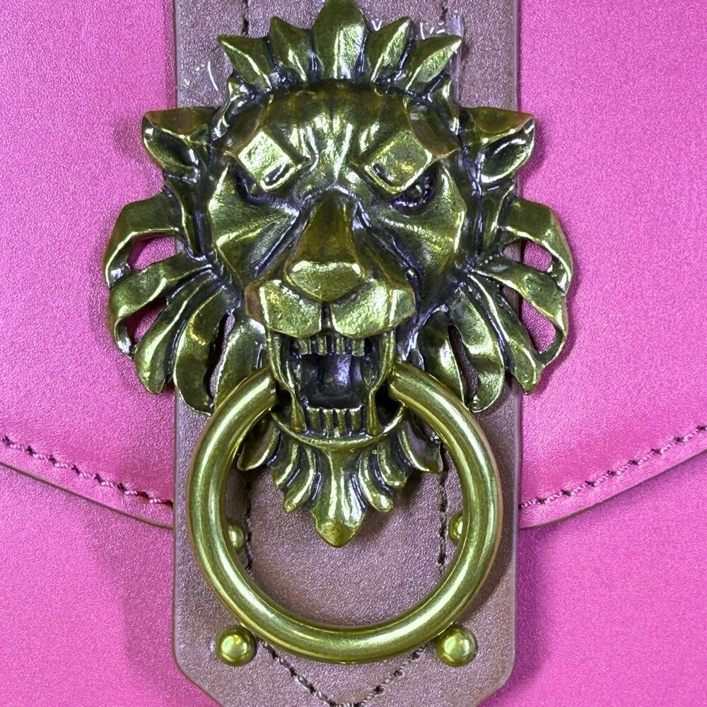 Sharif Legacy Museum Lion Knocker Leather Satchel Crossbody Bag - Sample Color - Picture 3 of 15